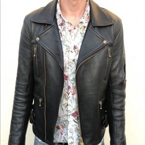 Blackmeans Double Rider Lambskin Leather Jacket